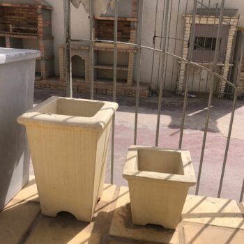 Pot de fleur extérieur en béton GRC