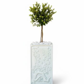 Pot de fleur extérieur en béton avec motif (BF MOTIF)