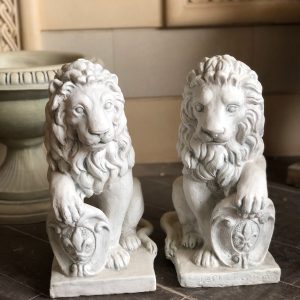 Statue Deux Lion droit et gauche en GRC ( SG1.102 )