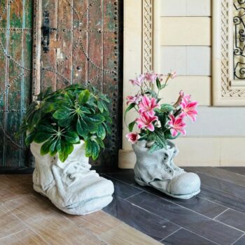 Bac à fleur forme de chaussure en béton fibré (BF023)