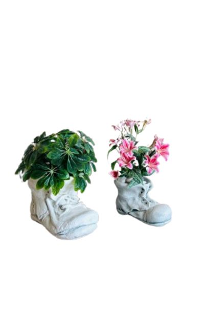 Bac à fleur forme de chaussure en béton fibré (BF023)