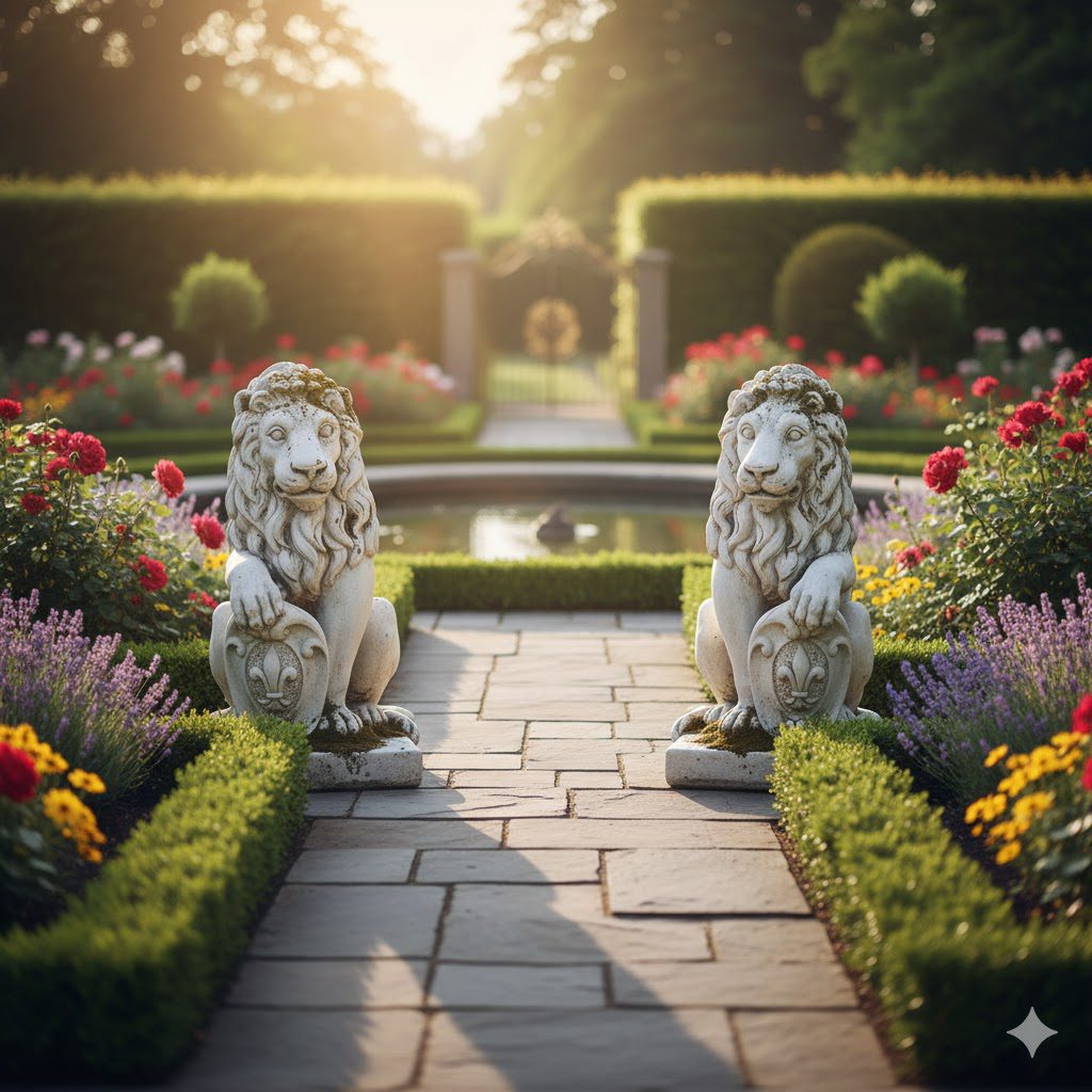 Couple de deux statues Lion :S5 – Image 2