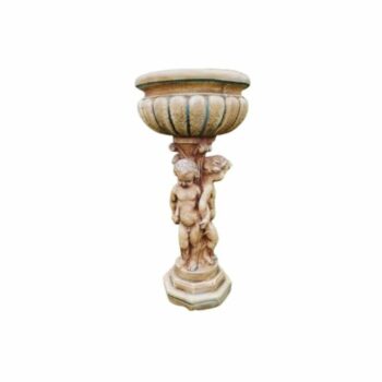 Bac à fleur en béton fibré forme rond (BF020) bébé