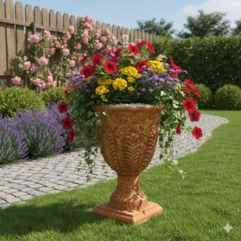 Bac à fleur en béton fibré forme de coup (BF037)