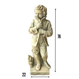 Statue enfant en béton fibré:(S3)