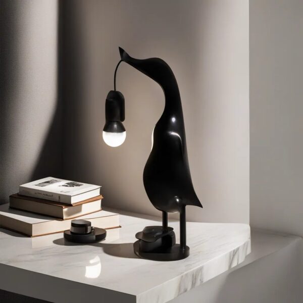 Canard coureur indien avec lampe en résine pour intérieur