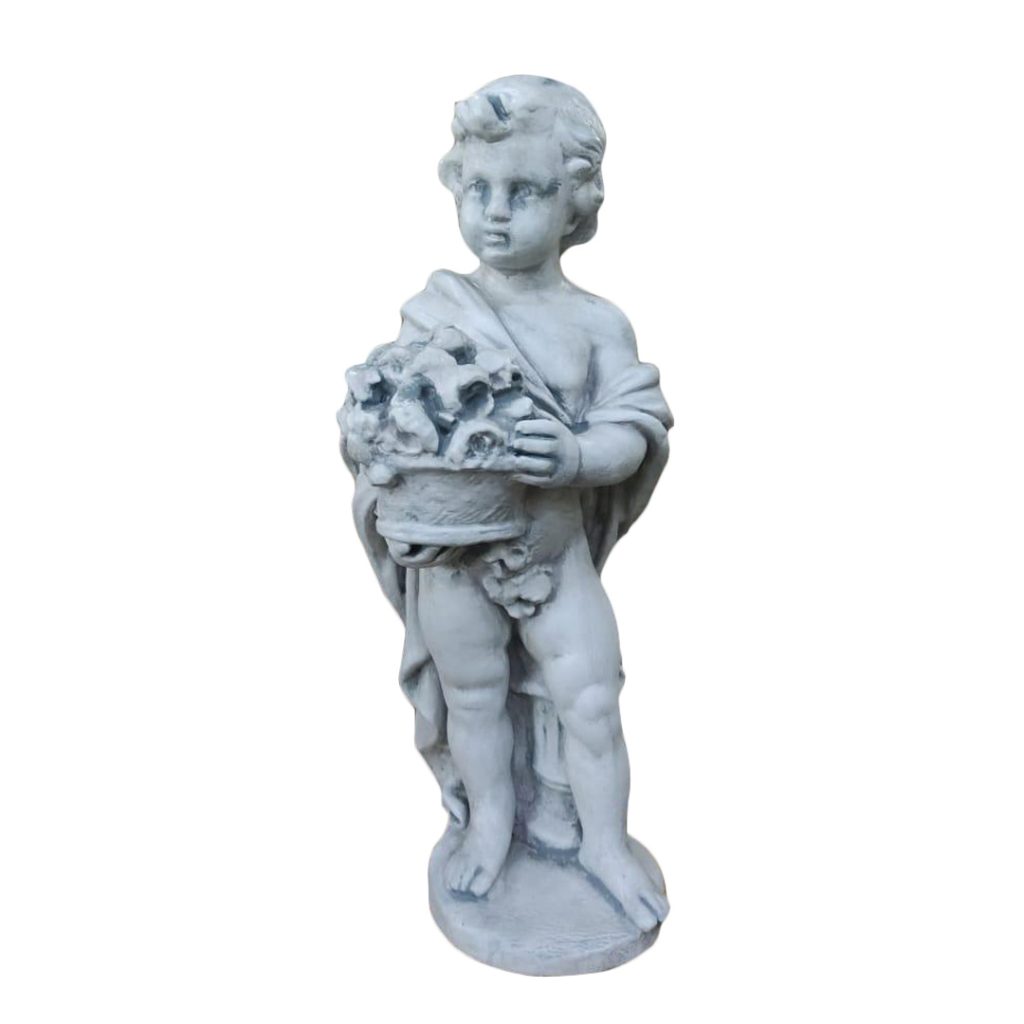 Statue 'enfant au panier de fleurs' : S26