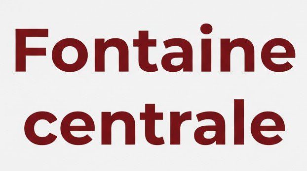 Fontaine centrale