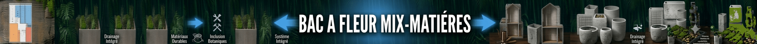 bac a fleur mix-matiéres