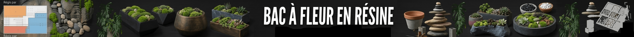 bac a fleur en résine