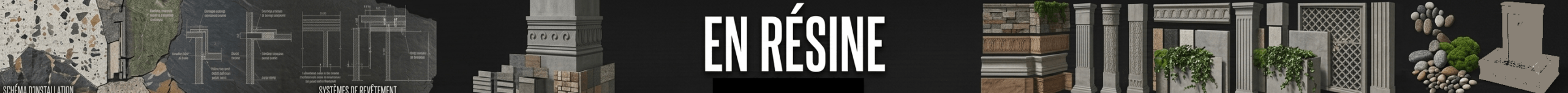 en résine